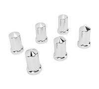 Lug Nut Covers ABS Chrome Plastic Anti 33mm Flanged Lug Nut Caps for Trucks Trailers and Vehicles Push On Nut Cover Caps (40Pcs)