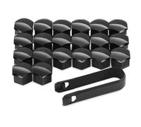 Lug Nut Covers for Audi A3 A4 A6 A5 Q5 Q7 8P 8V 8L, 20pcs 17mm Car Wheel Nut Caps(black)