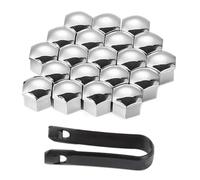 Lug Nut Covers for Lada Priora Vesta Priora Granta Kalina Largus Niva Nadeschda, 20pcs Car Wheel Nut Caps(21mm silver)