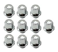 Lug Nut for Ford Mustang Edge, 10pcs M14x1.5 Hey 21mm Hex 37mm Tall Wheel Nuts Sliver