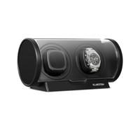 KLARSTEIN Lugano Watch Winder - Plastic, 2 Watches, 4 Different Rotation Modes, Low Energy Consumption, Large Transparent Viewing Window, Rotatable in Both Directions, Black