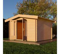 Lugarde Woodpro Premium Kensington Log Cabin - 3M X 3.5M - Double Glazed Apex Roof