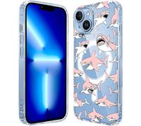 LuGeKe for iPhone 11 Pro Max Clear Magnetic Phone Case Compatible with Magsafe,Pink Shark Pattern Print Slim Shockproof Protective Case Cover for iPhone 11 Pro Max Women Girls