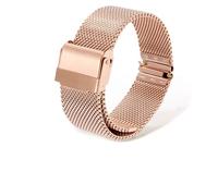 LUGEMA 10-24mm Compatible With DW Watch Steel Band Mesh Strap Compatible With Daniel Wellington Watch Band Metal Ultra-thin Universal Stainless Steel Bracelet(Rose Gold,24mm)