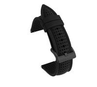 LUGEMA 18mm 20mm 22mm 24mm Watch Strap Band Sports Waterproof Silicone Watchband Quick Release Breathable Rubber Wristband(Black blk line blkBK,18mm)