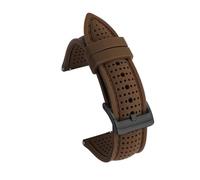 LUGEMA 18mm 20mm 22mm 24mm Watch Strap Band Sports Waterproof Silicone Watchband Quick Release Breathable Rubber Wristband(Brown black buckle,18mm)