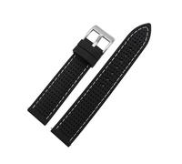 LUGEMA 18mm 20mm 22mm 24mm Watch Strap Band Sports Waterproof Silicone Watchband Quick Release Breathable Rubber Wristband(Black wt line sivBK,20mm)