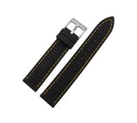 LUGEMA 18mm 20mm 22mm 24mm Watch Strap Band Sports Waterproof Silicone Watchband Quick Release Breathable Rubber Wristband(Black org line sivBK,24mm)