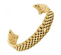 LUGEMA 20mm 316L Stainless Steel Jubilee Silver Two Tone Rose Gold Wrist Watch Strap Bracelet Solid Screw Links Curved End (Color : Gold, Size : 20mm)