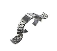 LUGEMA 24mm Compatible with BREITLING Watch Stainless Steel Bracelet Strap Band Silver(Silver Brushed)