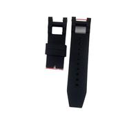 LUGEMA 28mm Black Comfortable Silicone Watch Strap Replacement Bracelet Compatible With Invicta Subaqua Noma III 50mm Watchband Waterproof Belt
