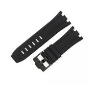 LUGEMA 28mm Rubber Waterproof Watch Strap Compatible With AP Compatible With AP 15710 15703 Soft Silicone Watch Bracelect Band Accessories(Black Black)