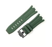 LUGEMA 28mm Rubber Waterproof Watch Strap Compatible With AP Compatible With AP 15710 15703 Soft Silicone Watch Bracelect Band Accessories(Army Green Black)