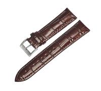 LUGEMA Alligator Leather Strap Watch Band Bracelet 12mm 14mm 16mm 18mm 20mm 22mm Pink Blue Leather Crocodile Watch Strap For Women(Brown,22mm)