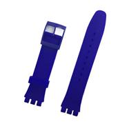 LUGEMA Black Watchband Compatible With Swatch Strap Buckle Compatible With SWATCH Silicone Watch Band 17mm 19mm 20mm Rubber Strap16MM Watch Accessories(Yellow,19mm)