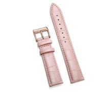 LUGEMA Cowhide Genuine Leather Watch Strap 12/14/16/18/20/22/24 Mm Pin Buckle Band Soft Wrist Watchband Bracelet(Pink 2,16mm)
