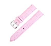 LUGEMA Crocodile Grain Genuine Leather Watch Band Strap 10mm 12mm 13mm 14mm 15mm 16mm 17mm 18mm 19mm 20mm 22mm 24mm Watchband(Pink,16mm)
