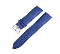 LUGEMA Crocodile Grain Genuine Leather Watch Band Strap 10mm 12mm 13mm 14mm 15mm 16mm 17mm 18mm 19mm 20mm 22mm 24mm Watchband(Light Blue,15mm)