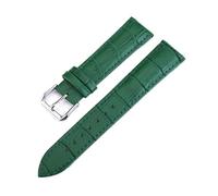 LUGEMA Crocodile Grain Genuine Leather Watch Band Strap 10mm 12mm 13mm 14mm 15mm 16mm 17mm 18mm 19mm 20mm 22mm 24mm Watchband(Green,20mm)