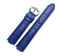 LUGEMA Genuine Leather Watch Band 14 * 8mm 16 * 9mm Black Red Lady's Chain Replacement Strap(Blue,20x12mm)