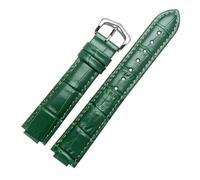 LUGEMA Genuine Leather Watch Band 14 * 8mm 16 * 9mm Black Red Lady's Chain Replacement Strap(Green,14x8mm)