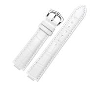 LUGEMA Genuine Leather Watch Band 14 * 8mm 16 * 9mm Black Red Lady's Chain Replacement Strap(White,20x12mm)