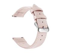 LUGEMA Genuine Leather Watch Band, Quick Release 18mm/20mm/22mm Straps For Men And Women Watchband(Pink Silver,22mm)