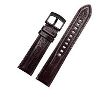LUGEMA Genuine Leather Watch Strap Compatible With Armani Ar2432 Ar2433 Ar2447 Men Women Waterproof Sweatproof Watchband Accessories 22mm Wristband(Brown-black,22mm)