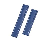 LUGEMA Genuine Leather Watch Strap Compatible With Breitling Super Ocean Avengers Challenger Aviation Timing Black Bird Bamboo Watchband 22mm 24mm(Blue Pink,24MM_NO BUCKLE)