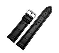 LUGEMA Genuine Leather Watch Strap For Men And Women Compatible With Armani AR1945 1946 AR2500 2502 1981 Cowhide Watch Band 14 18 20 22mm Bracelet(Black white-rose,14mm)