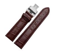 LUGEMA Genuine Leather Watch Strap For Men And Women Compatible With Armani AR1945 1946 AR2500 2502 1981 Cowhide Watch Band 14 18 20 22mm Bracelet(Brown-silver B,14mm)