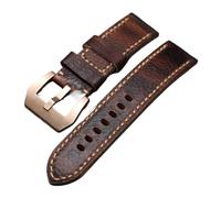 LUGEMA Handmade Leather Watchband 20 22 24 26MM Bronze Buckle Strap, Suitable For Watch Accessories(26mm)