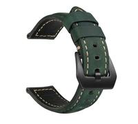 LUGEMA Leather Straps Compatible With Panerai Watch Accessories Men's Strap 20mm 22mm 24mm Watch Bands Cowhide Replacement Bracelet(Green-Black Buckle,24mm)