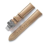LUGEMA Leather Watch With Green Soft Cowhide Men's And Women's Watch Accessories Substitute Compatible With Longines Compatible With Tissot Strap Accessories(Beige,13)