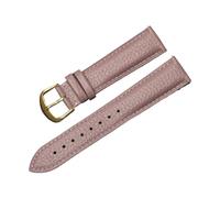 LUGEMA Lychee Pattern Watch Strap, Soft Double-sided First-layer Cowhide Strap, Men's And Women's Breathable Switch Raw Ears(Pink-B,18mm)