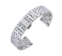 LUGEMA Metal Watchbands Bracelet Women 20mm Watch Strap Fashion Silver Solid Stainless Steel Luxury 22mm Watch Band Strap(Silver,18mm)