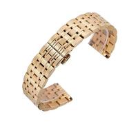 LUGEMA Metal Watchbands Bracelet Women 20mm Watch Strap Fashion Silver Solid Stainless Steel Luxury 22mm Watch Band Strap(Gold,22mm)
