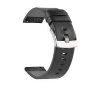 LUGEMA New Genuine Leather Watch Band Strap Quick Release Vintage Bands 18mm/20mm/22mm/24mm Handmade Watchbands(Black Silver,20mm)