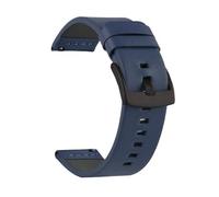 LUGEMA New Genuine Leather Watch Band Strap Quick Release Vintage Bands 18mm/20mm/22mm/24mm Handmade Watchbands(Blue Black,22mm)