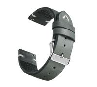 LUGEMA New Oil Wax Leather Watch Strap 18mm 19mm 20mm 22mm Vintage Band Black Blue Brown Available Handmade Watchband Accessories(Dark gray 1,19mm)