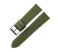 LUGEMA Nylon Watch Strap Compatible With Citizen Eco-Drive Bm8475 Compatible For Tissot Genuine Leather Watchband 18 19 20 22 24mm(Green-Black-K1,22mm)