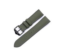 LUGEMA Silicone+Oxford Fabric Watch Strap 18mm 20mm 22mm Watchband For Men Women Bracelet Canvas Strap Blue Green(Green,20mm)