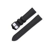 LUGEMA Silicone+Oxford Fabric Watch Strap 18mm 20mm 22mm Watchband For Men Women Bracelet Canvas Strap Blue Green(Black,22mm)