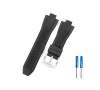 LUGEMA Silicone Rubber Watch Strap Compatible With Michael Kors Mk8184 8729 MK9019 MK8295 MK8492 MK9020 MK8152 MK9026 Watchband Accessories 29 * 13mm(Black-ST-K2)