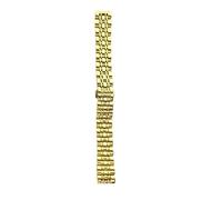 LUGEMA Solid Stainless Steel Watch Band 12 14 15 16 17 18 19 20 21 22 23 24mm Watch Strap Replacement Metal Watchbands Bracelet W Pins(Gold,19mm)