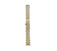 LUGEMA Solid Stainless Steel Watch Band 12 14 15 16 17 18 19 20 21 22 23 24mm Watch Strap Replacement Metal Watchbands Bracelet W Pins(Rose gold,12mm)