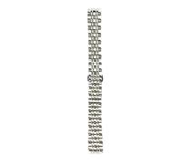 LUGEMA Solid Stainless Steel Watch Band 12 14 15 16 17 18 19 20 21 22 23 24mm Watch Strap Replacement Metal Watchbands Bracelet W Pins(Silver,15mm)