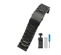 LUGEMA Solid Stainless Steel Watchband Compatible With DIESEL Dz7312 Dz7372 Dz4316 Men's Watch Strap Large Size Accessories(3-Beads-Black,28mm)