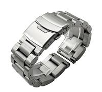 LUGEMA Solid Thickening 5.5mm 316L Stainless Steel Watchband Compatible With Panerai Breitling Watch Band 22mm 24mm 26mm Metal Strap Wrist Bracelet(Silver,26mm)