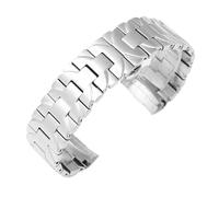 LUGEMA Stainless Steel Watch Strap Compatible With Panerai Semen Sterculiae Women Steel Belt Compatible With Pam111 Pam441 Men Arc Mouth Black Watchband 22mm 24mm(Steel,24mm)